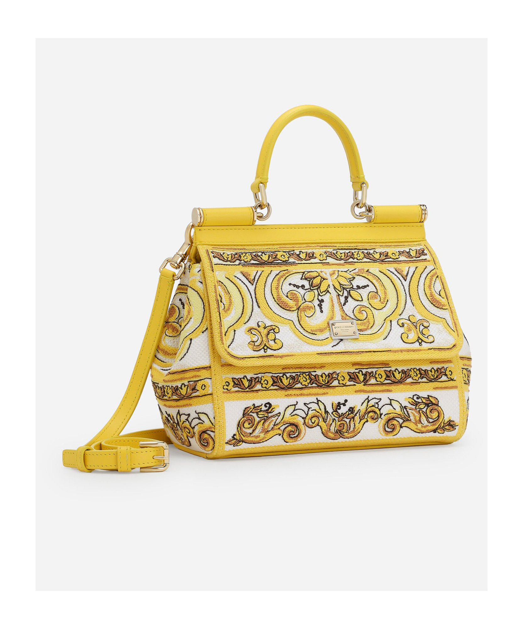 DOLCE & GABBANA NEDIUM SICILY LEATHER TOTE BAG