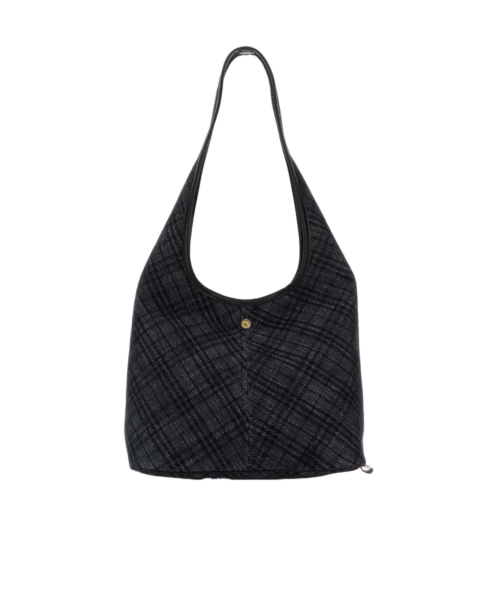 Burberry Checked Denim Shoulder Bag