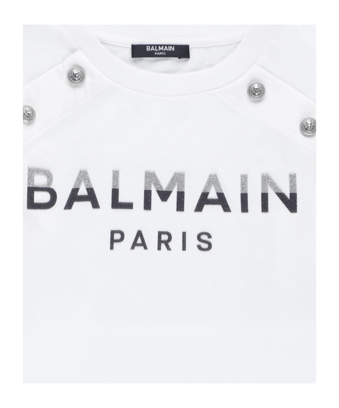 Balmain Logo-appliqué T-shirt In White