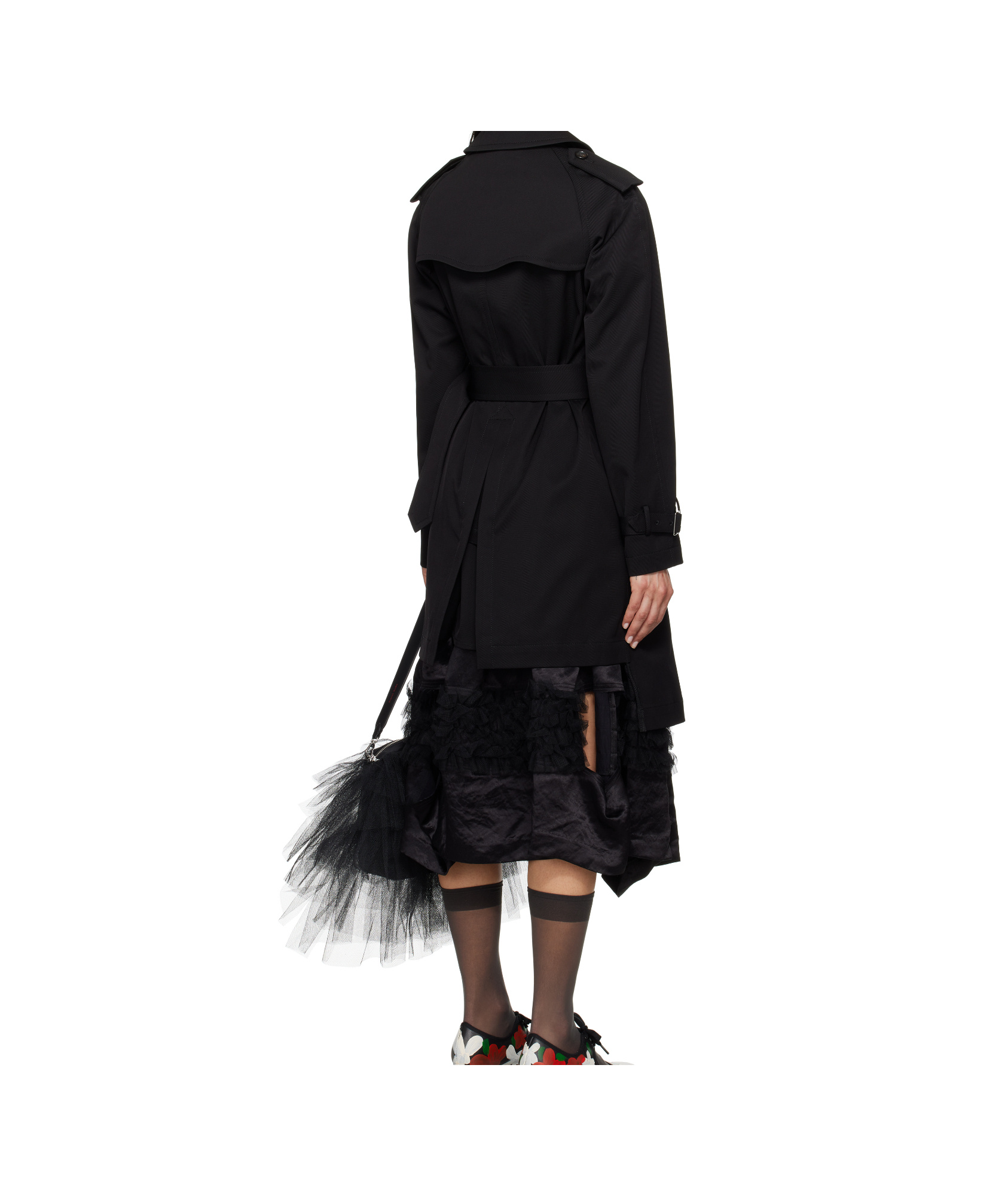COMME DES GARÇONS BLACK KERSEY TRENCH COAT