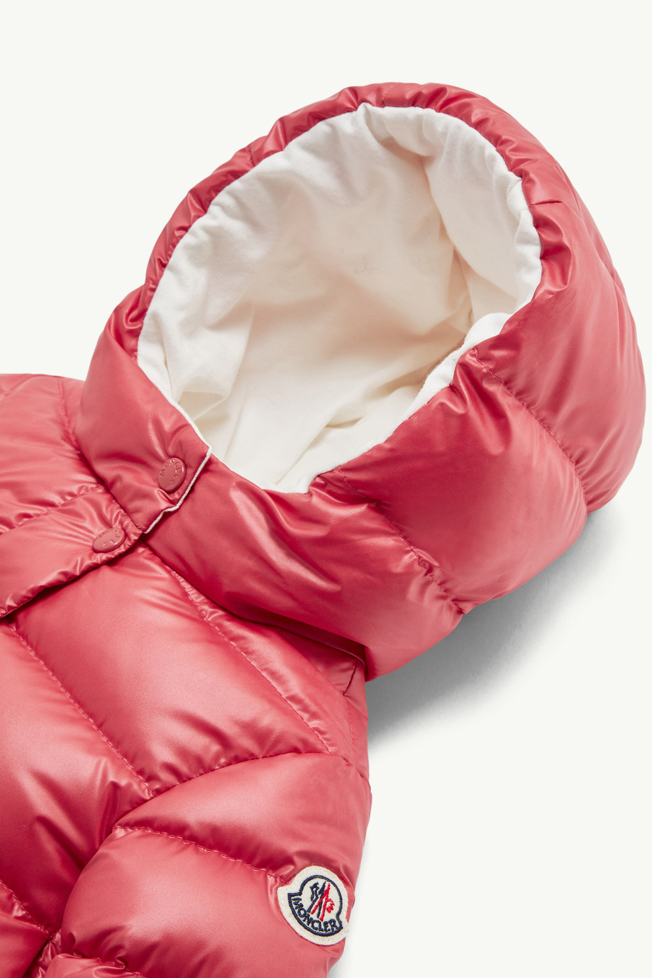 Moncler Tazui Ruffled Hooded Jacket In Pink