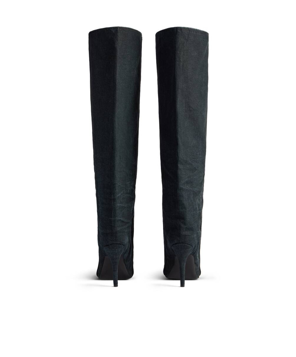 Balenciaga Wader Puffer Wide-shaft Stiletto Boots In Black