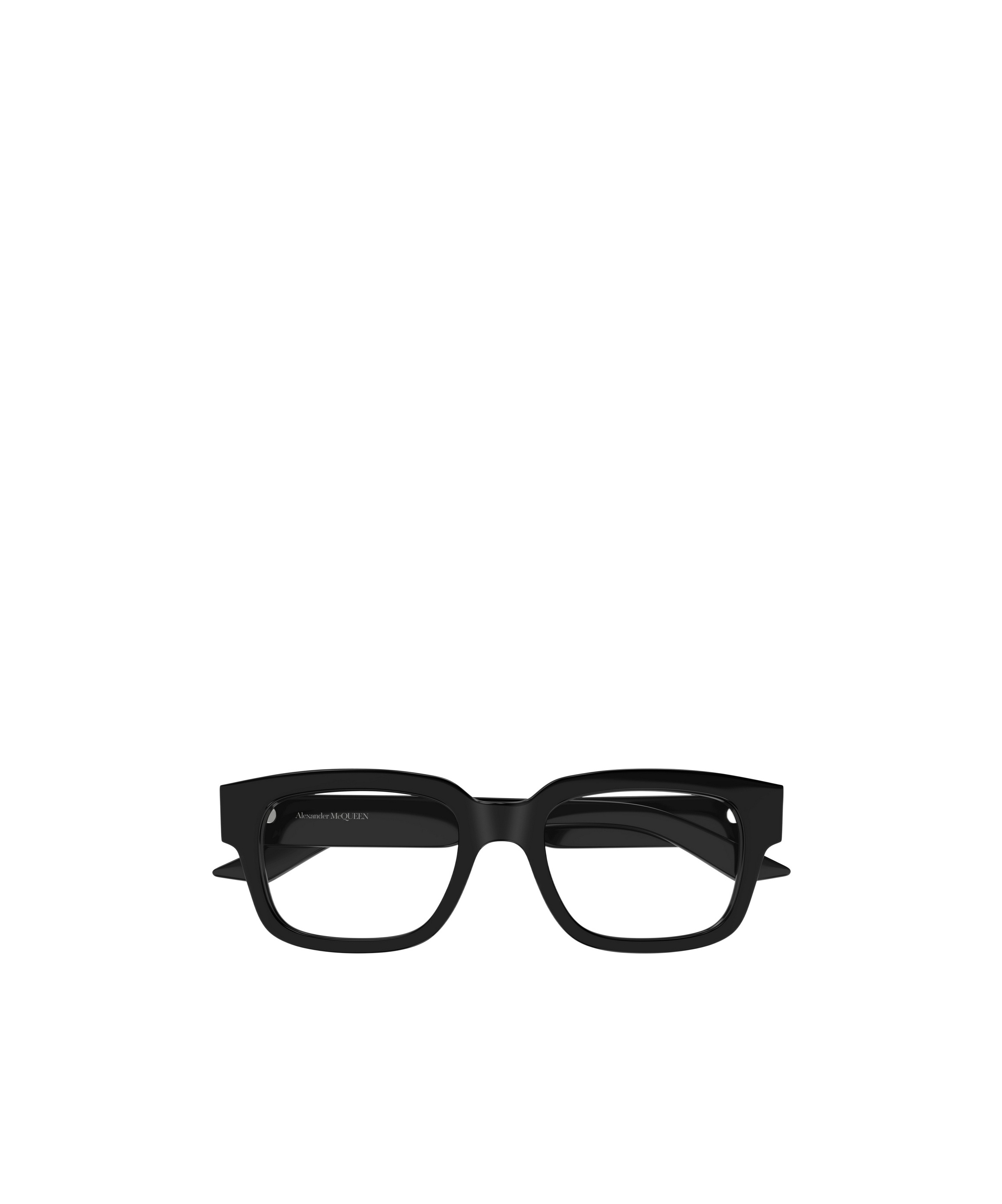 Alexander Mcqueen Eyewear Square Frame Glasses In Black