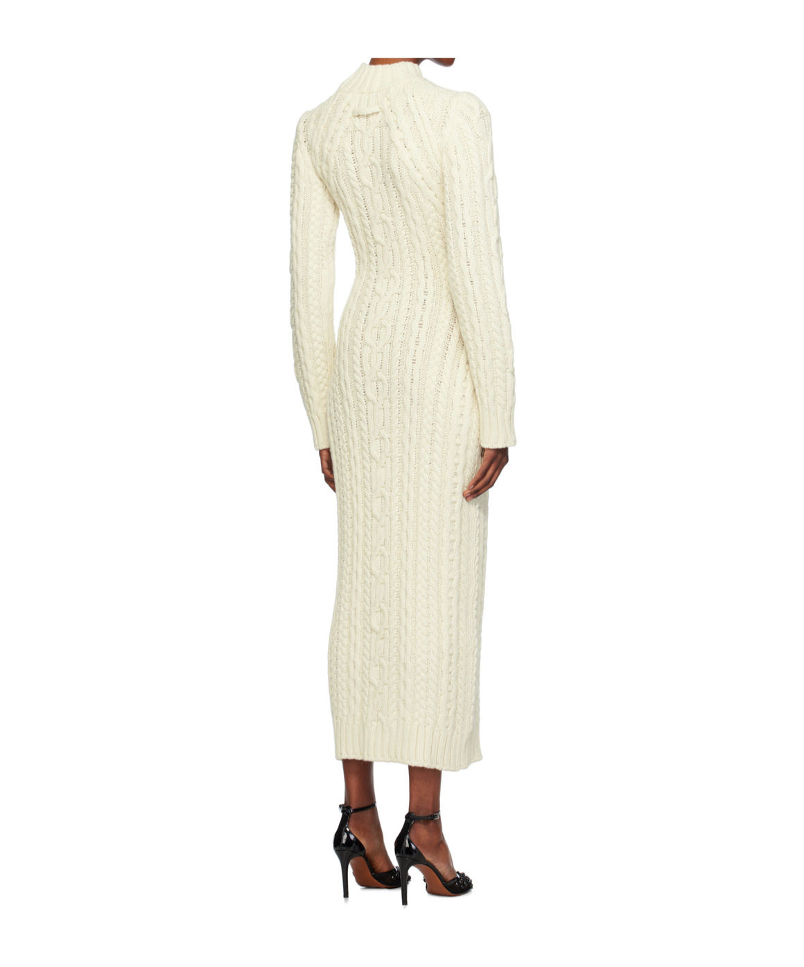 Jean Paul Gaultier Knitted Long-sleeved Dress In Neutral