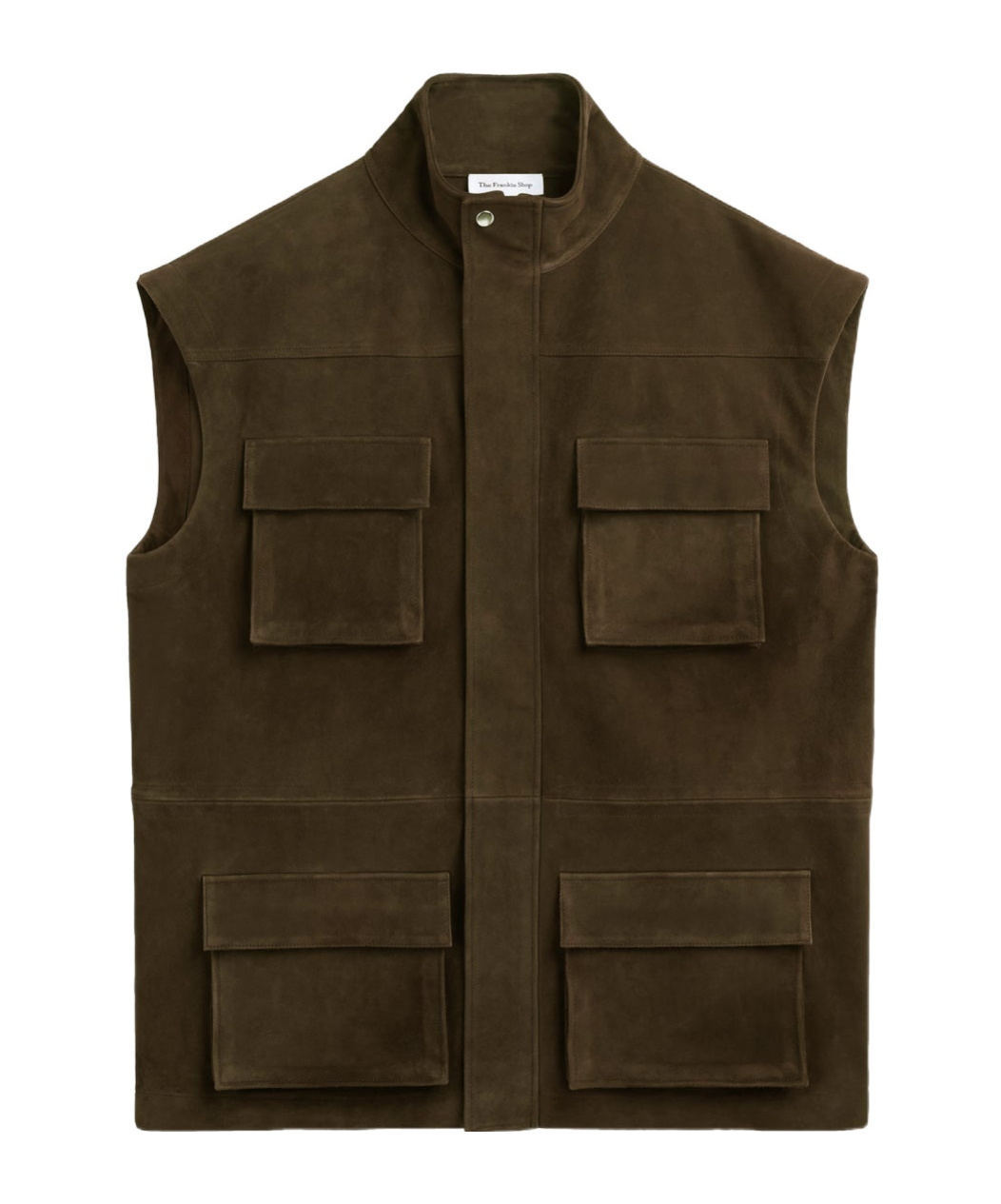 THE FRANKIE SHOP TURIN SUEDE CARGO JACKET 
