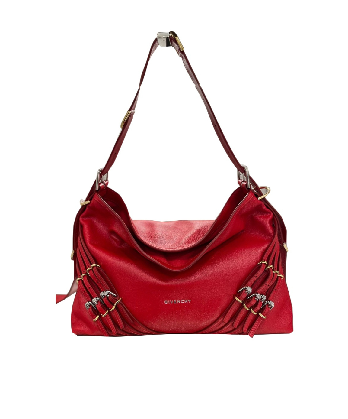 Givenchy Womens 640-vermillon Voyou Medium Leather Shoulder Bag In Red