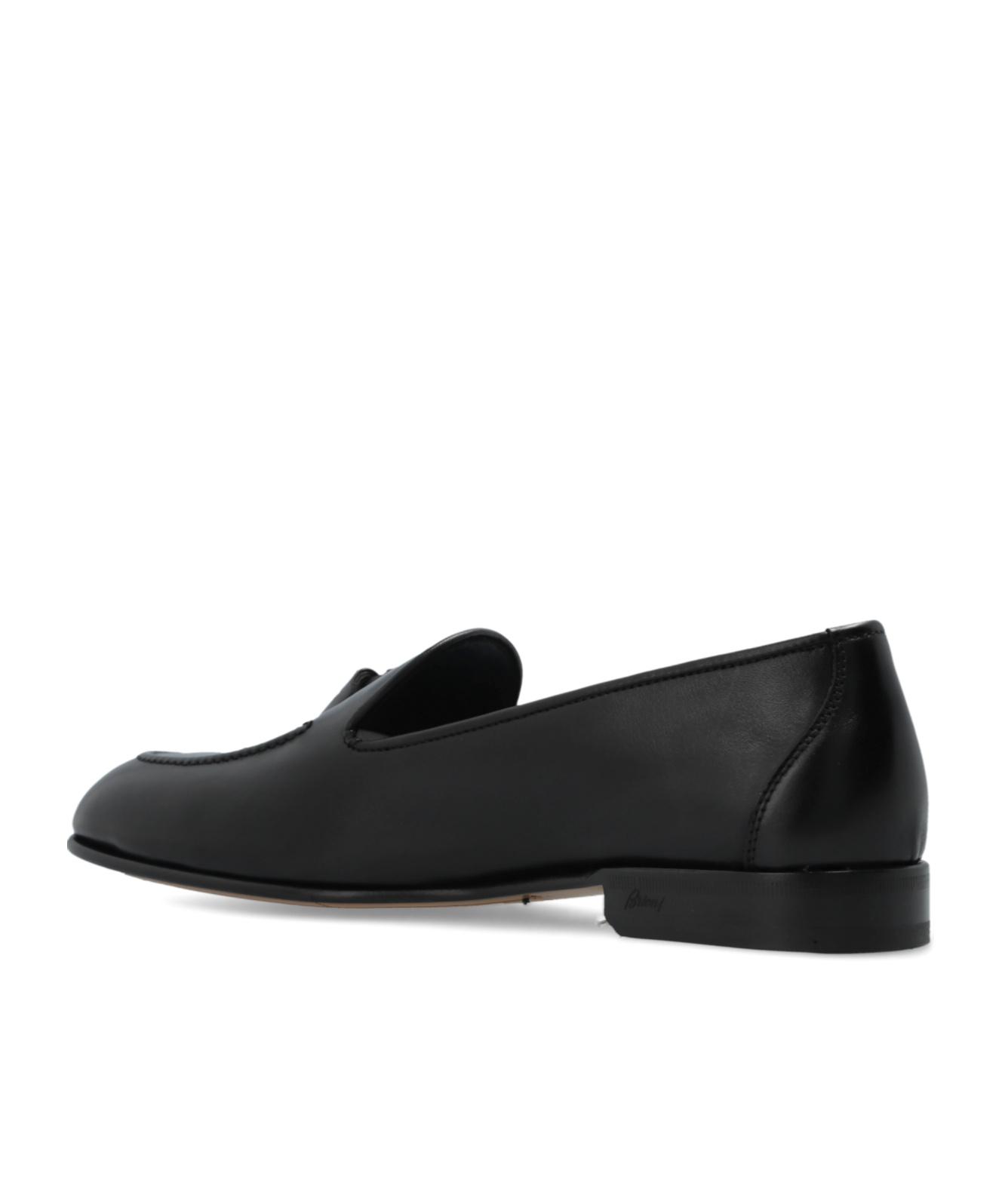Brioni Leather Loafars In Black