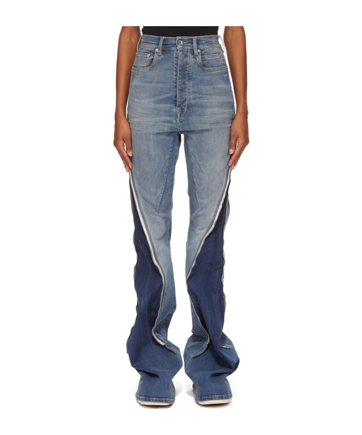 Rick Owens Drkshdw Belt-loop Jeans In Blue