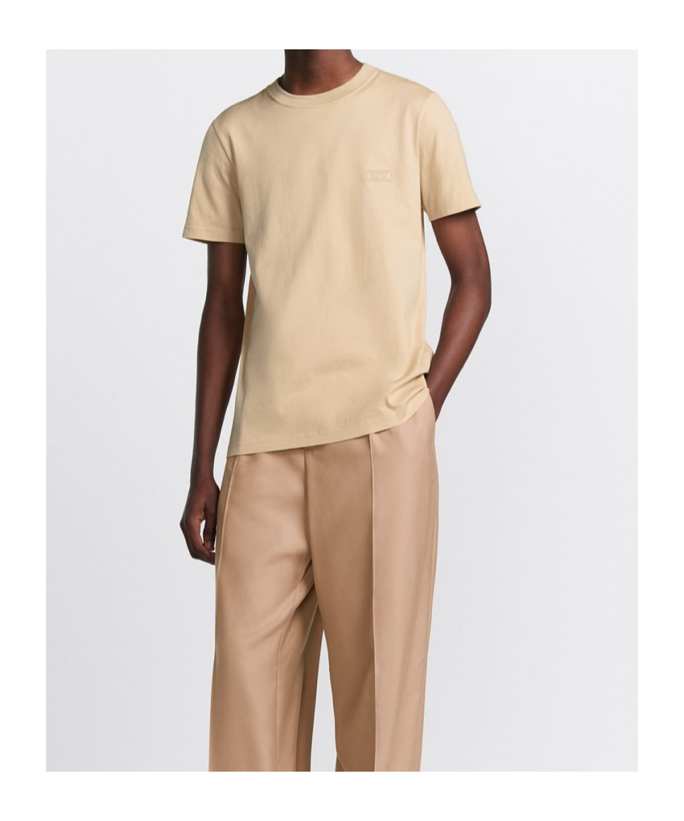 Dior Logo Short-sleeved T-shirt In Nude