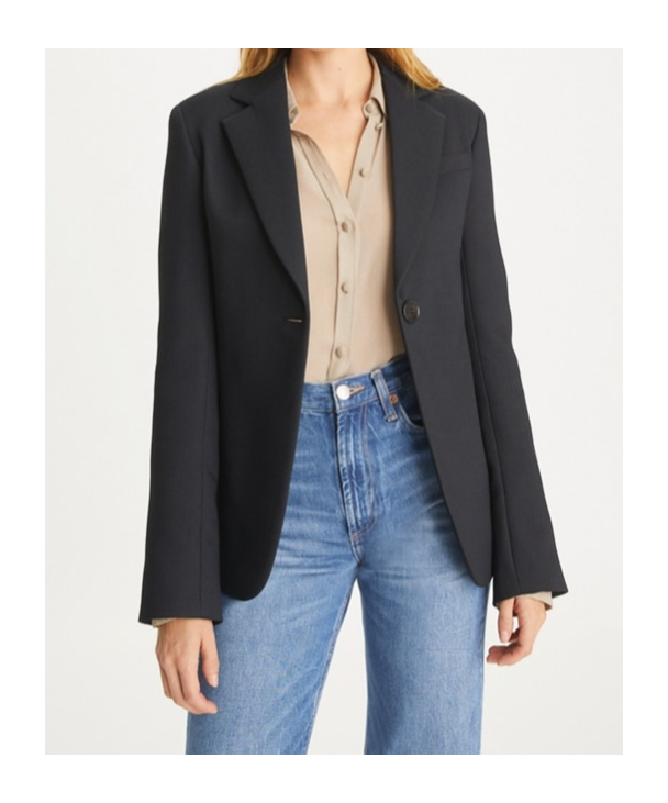 Tory Burch Long-sleeved Suit Coat In Black