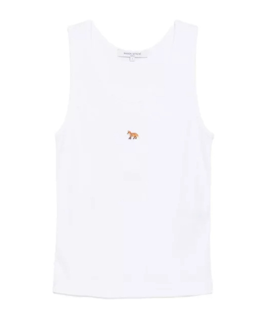 Maison Kitsuné Maison Kitsune Baby Fox Sleeveless Top For In White