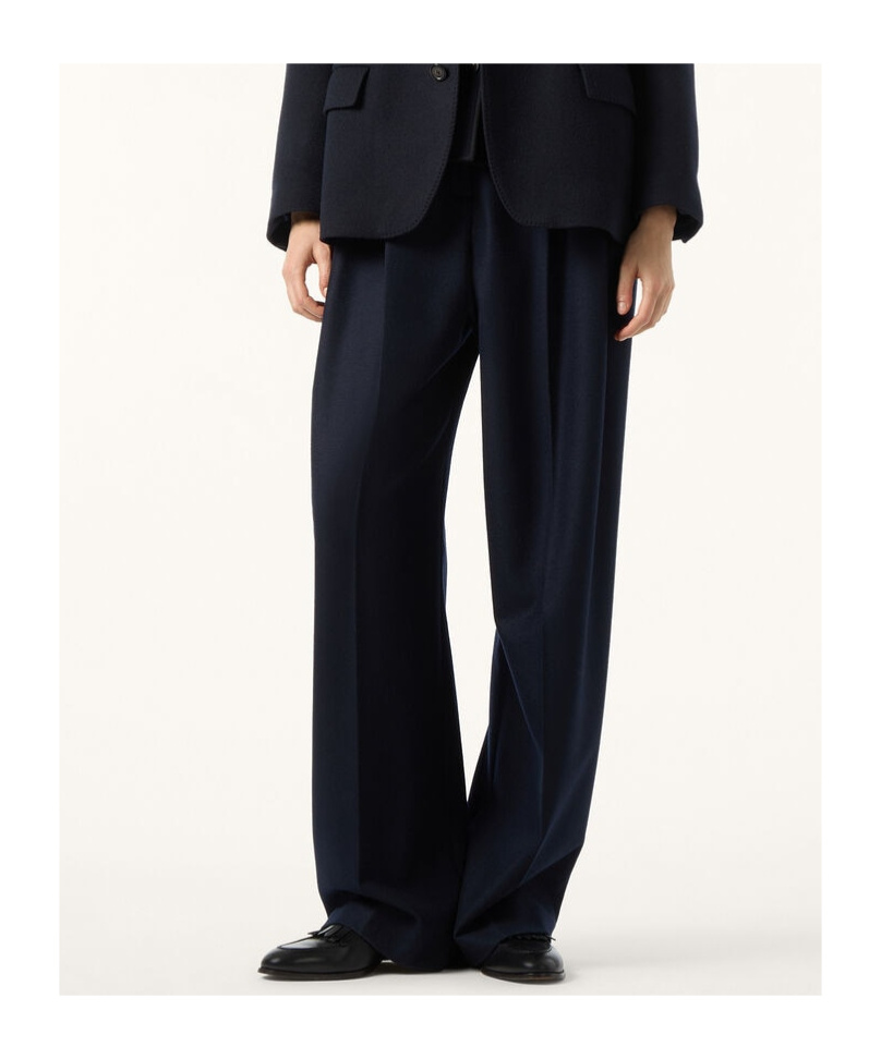 Loro Piana Pleated Trousers In Blue