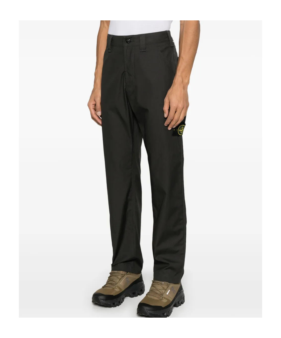 Stone Island Belt Loop Track Pants In Charcoal-grey