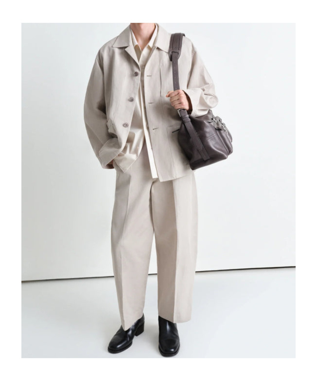 Lemaire Single-breasted Work Jacket In White
