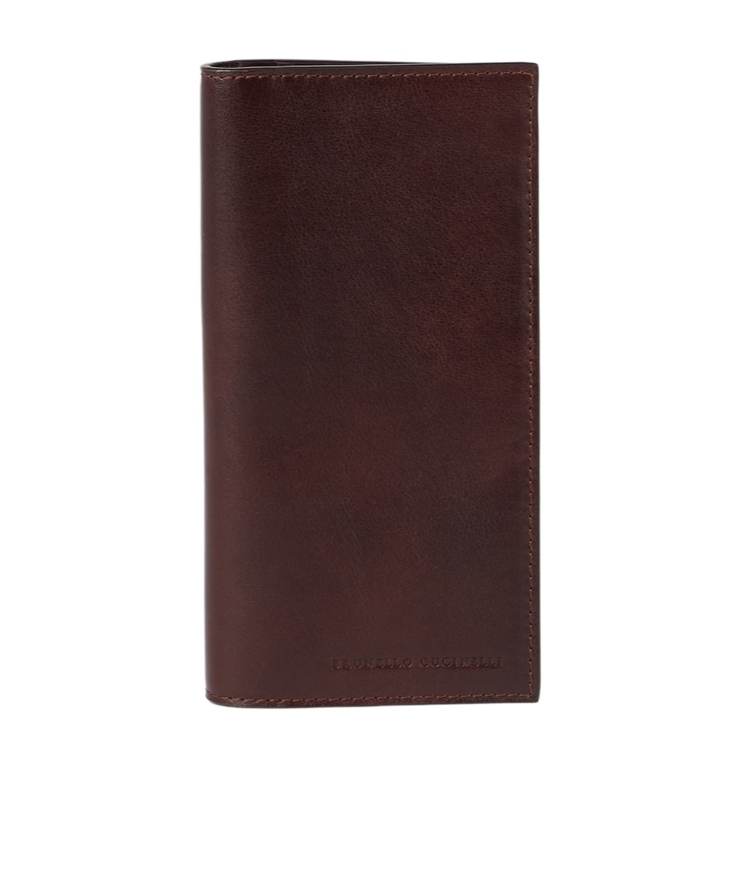 Brunello Cucinelli Bi-fold Leather Card Holder In Black