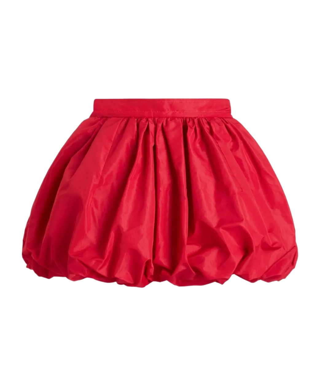 Patou Mini Skirt With Bubble Hem And Gathered Detail In Red