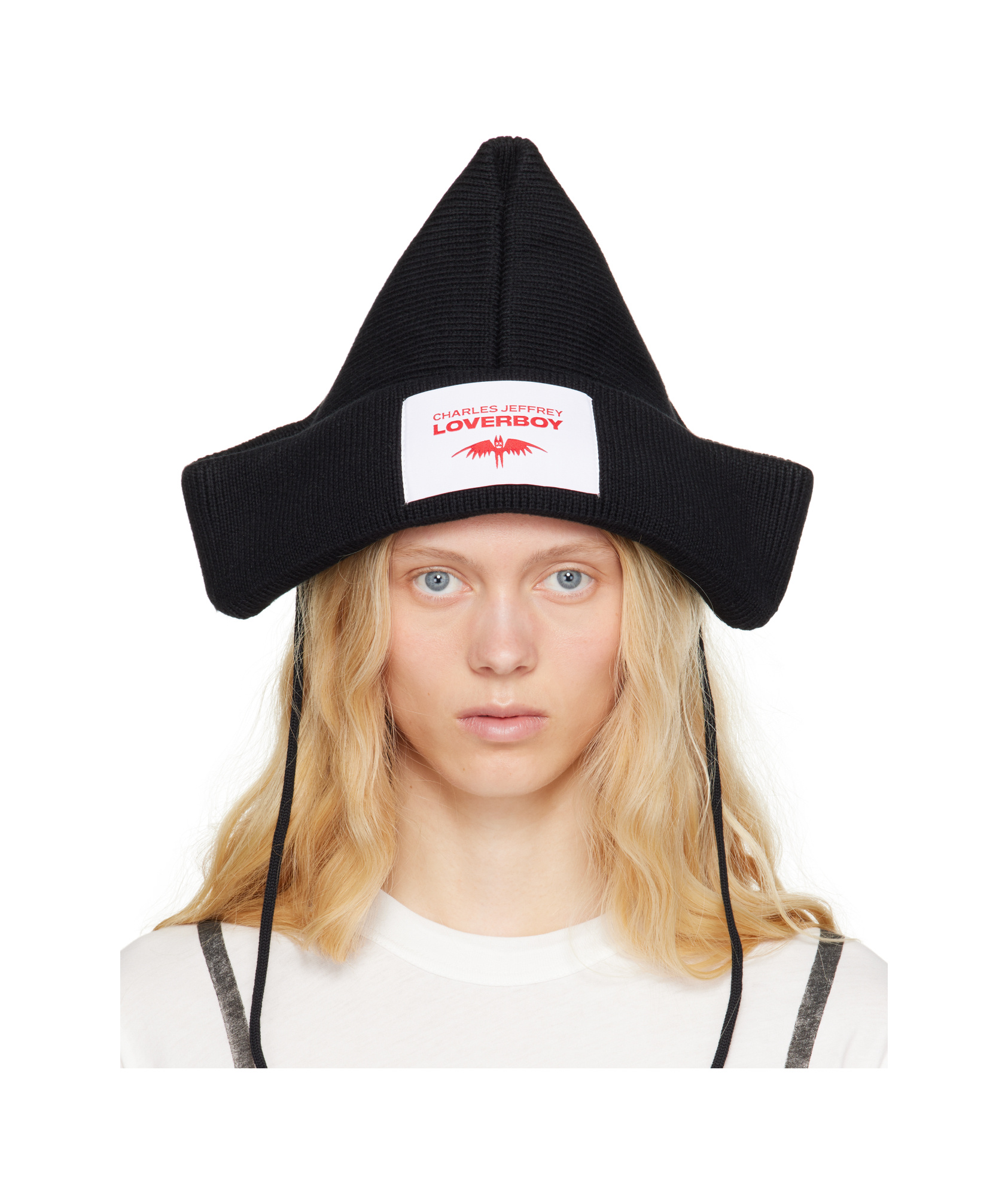 Charles Jeffrrey Loverboy Black Paper Boat Beanie In Black