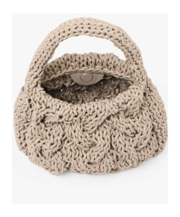 Jw Anderson Small Cable-knit Tote Bag In Nude