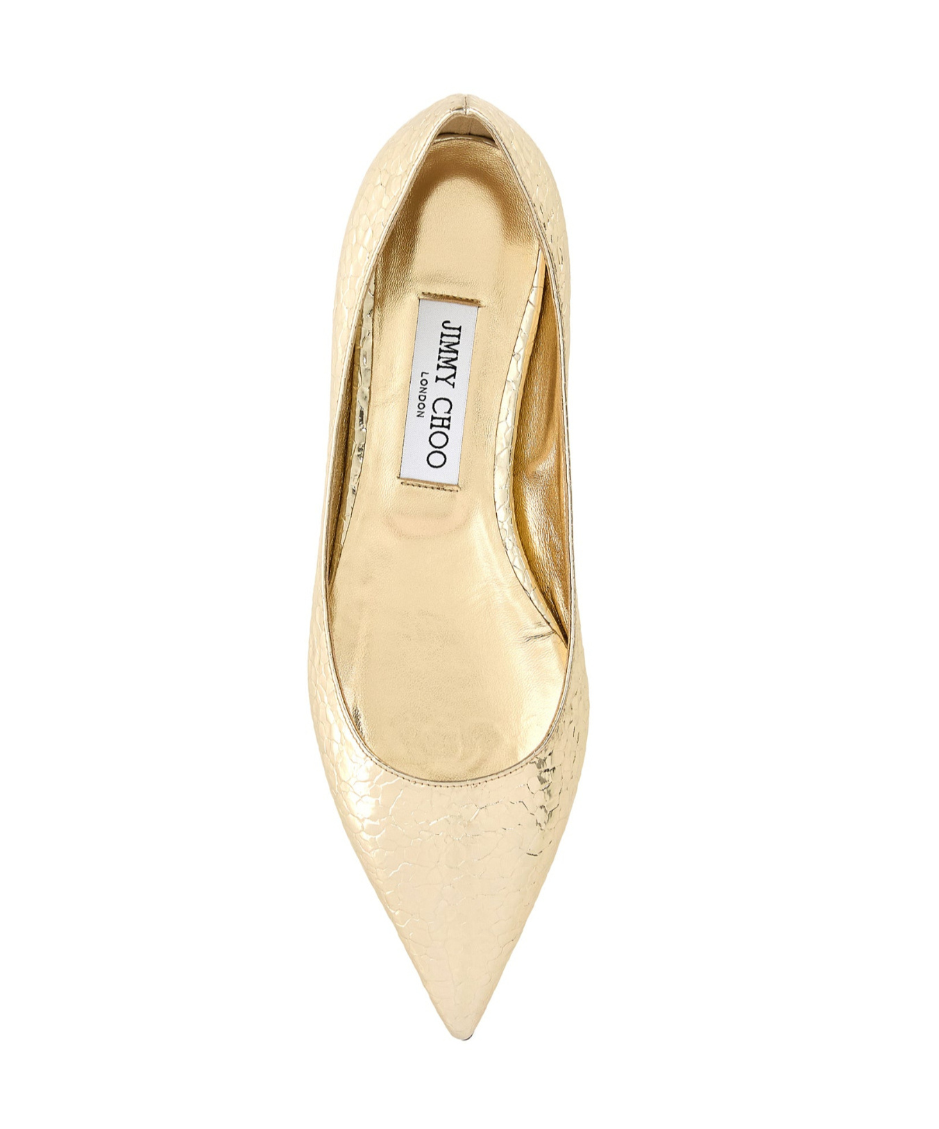 Jimmy Choo Love Ballet Shoes In Gold