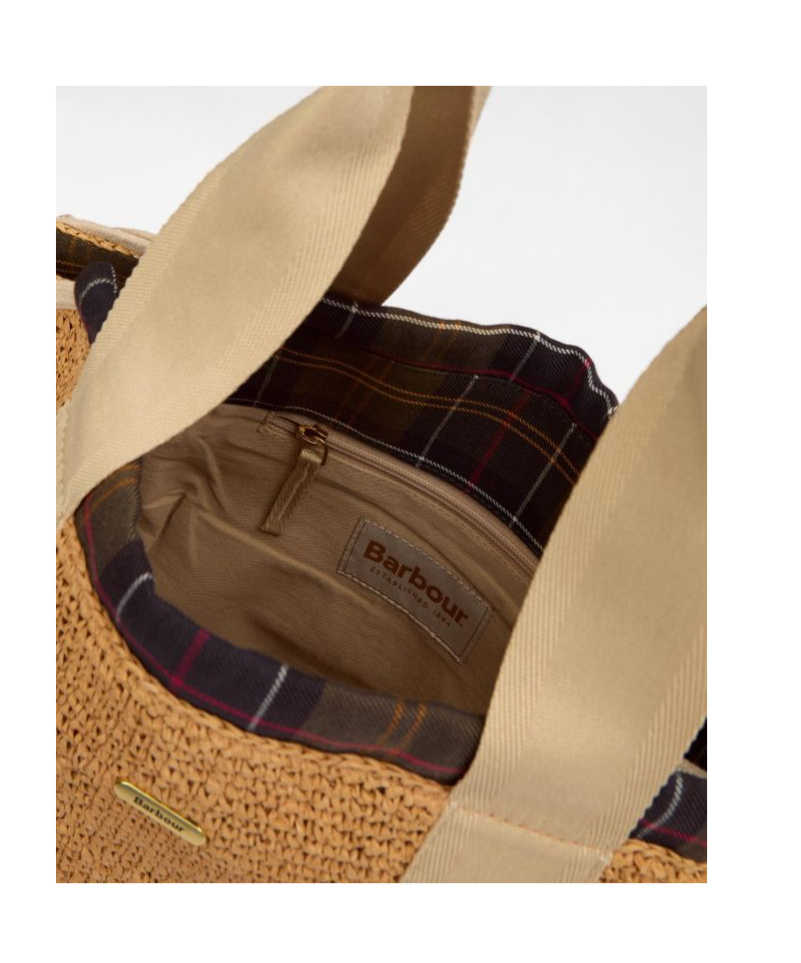 Barbour Double Handle Handbag In Nude