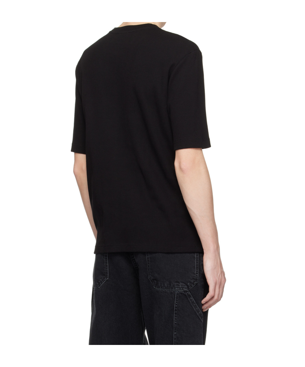 Filippa K Black Rib T-shirt In Black
