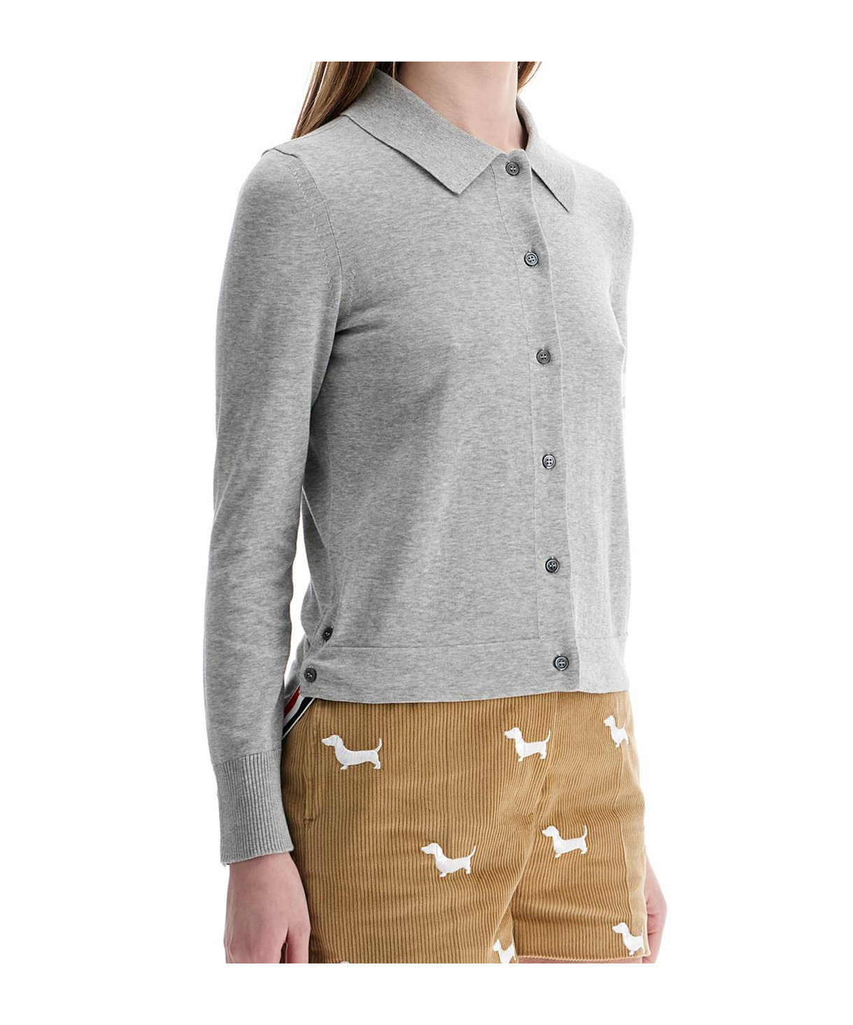Thom Browne Long-sleeved Sweater In Gray