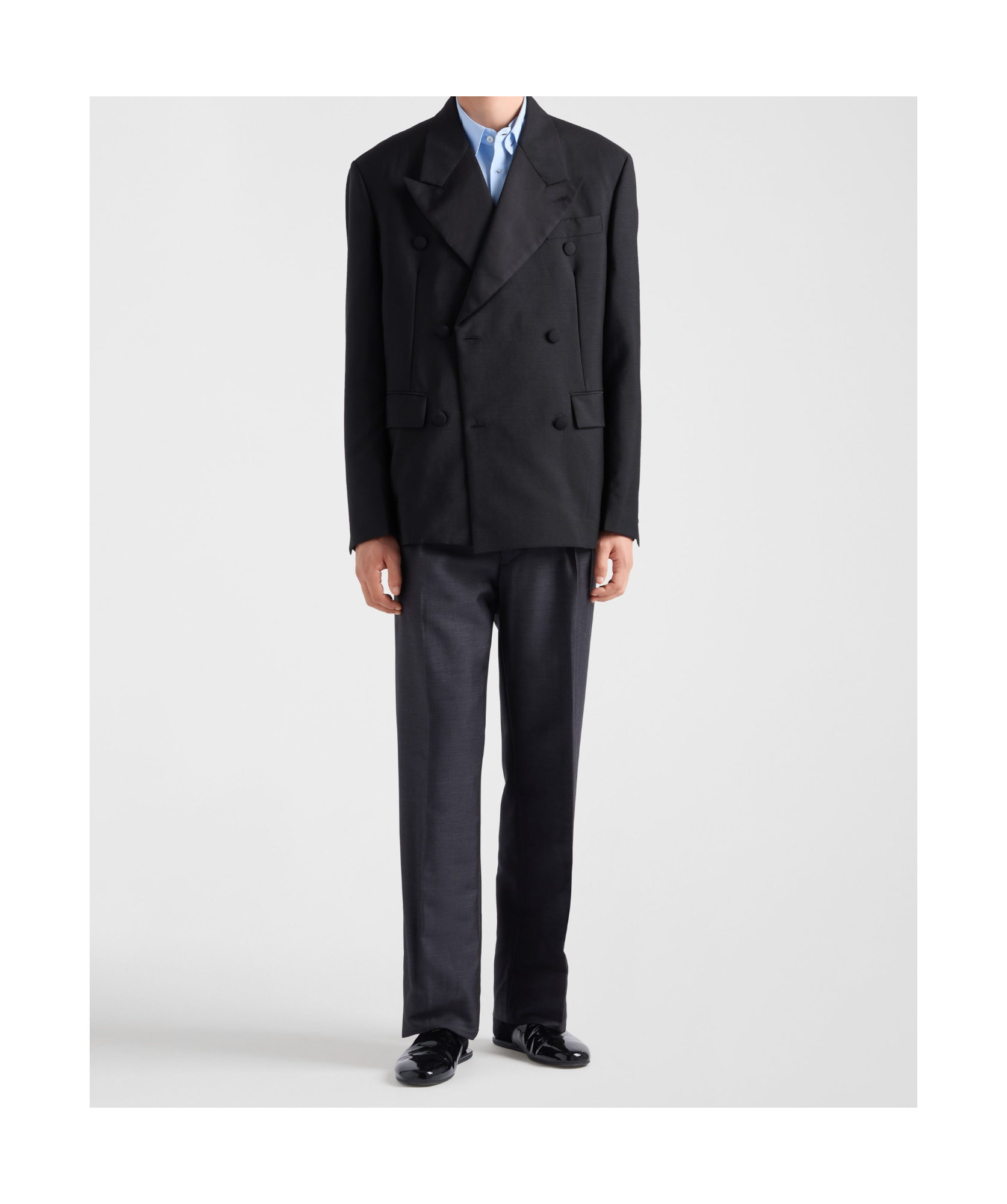 Prada Wide-leg Trousers In Black