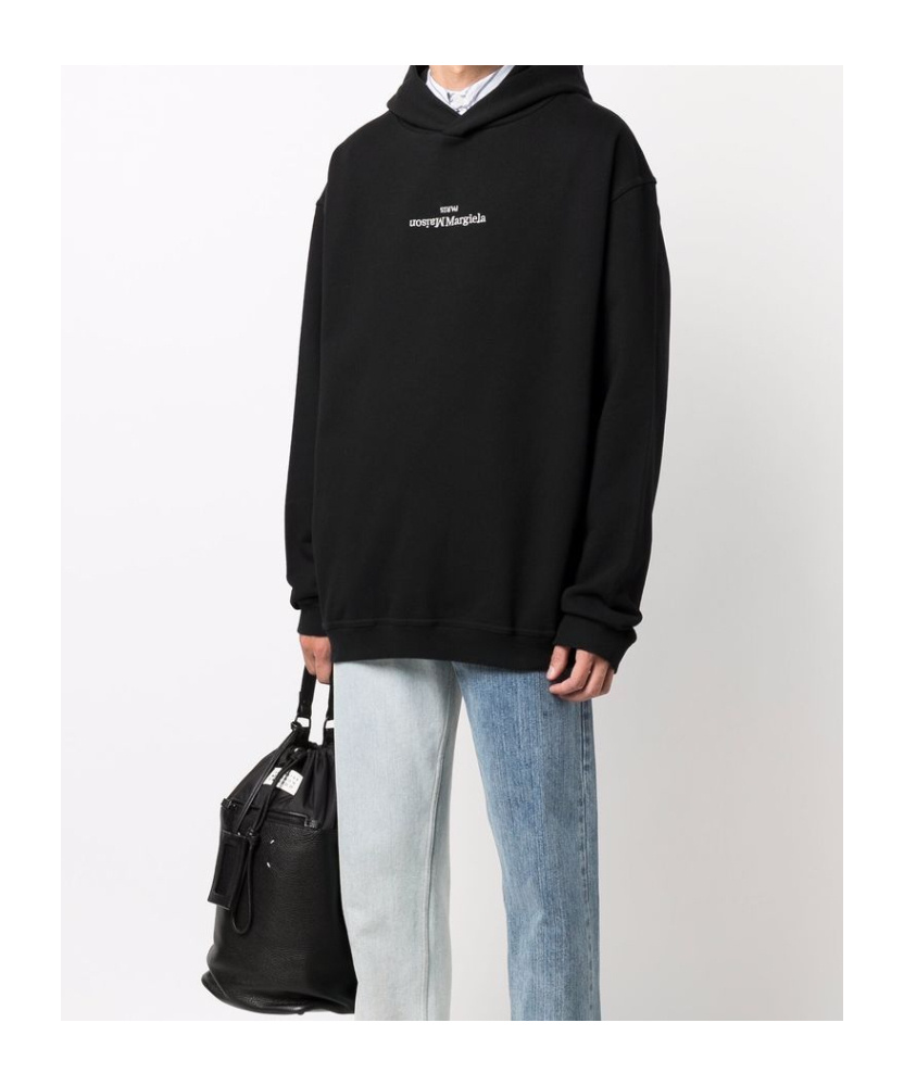 Maison Margiela Black Cotton Hoodie