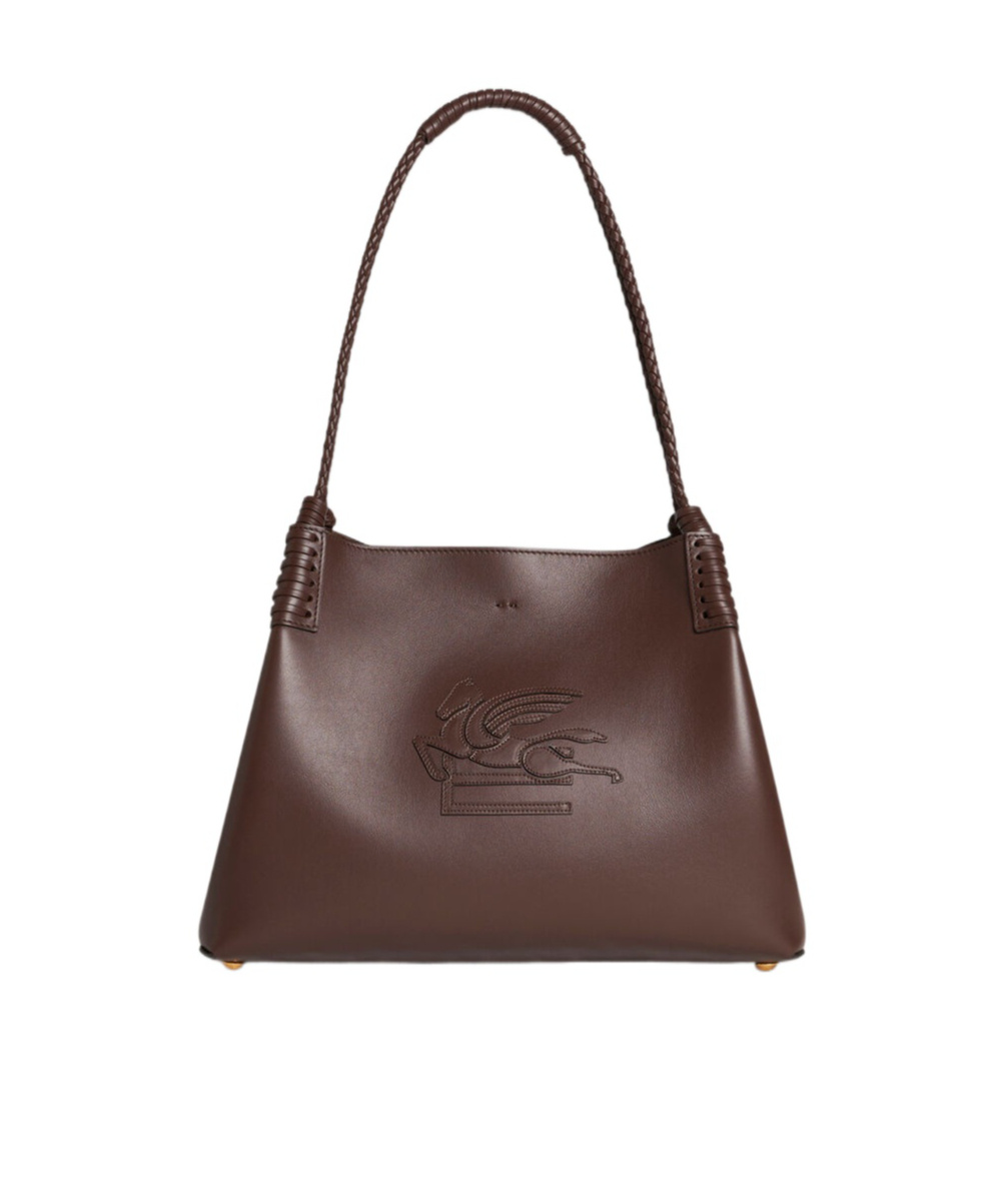 Etro Small Libra Leather Shoulder Bag In Brown
