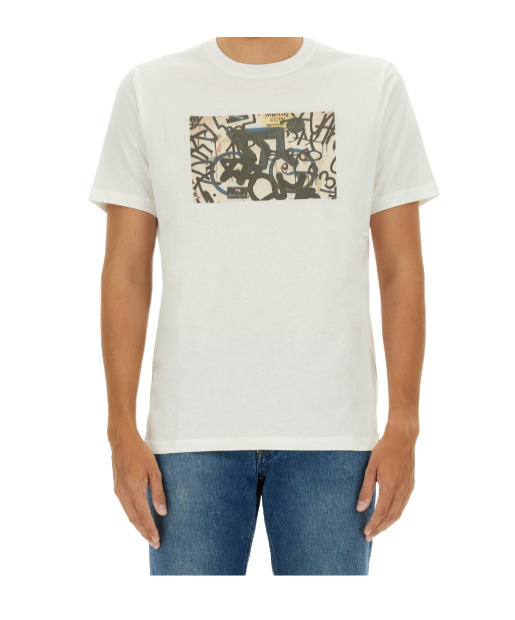 Shop Paul Smith Graphic-print T-shirt In White