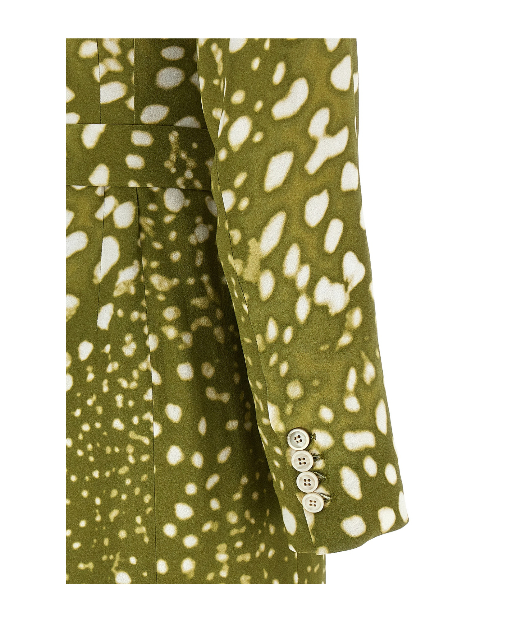 Dries Van Noten V-neck Belted Midi Dress In Green