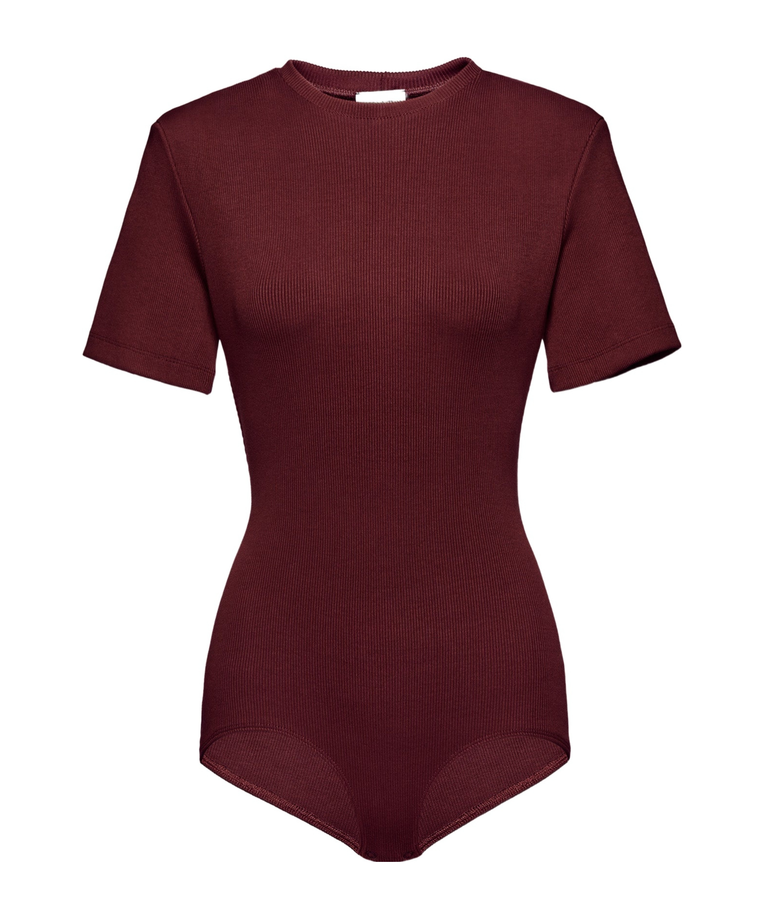 Magda Butrym Short-sleeve Bodysuit In Burgundy Red
