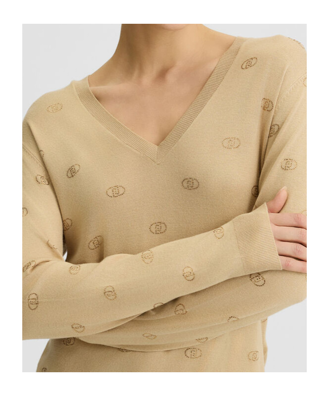 Liu •jo Top With Logo And Gemstones