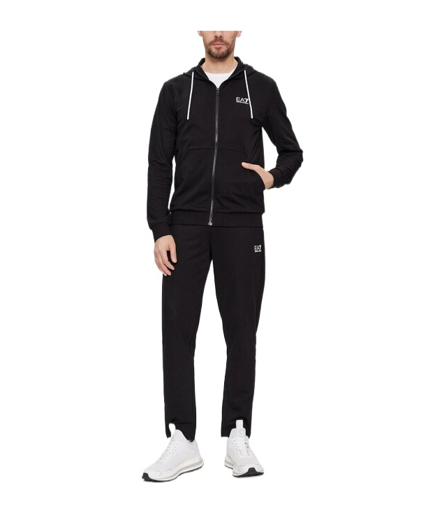 Ea7 Logo Logo Sports Suit In Black
