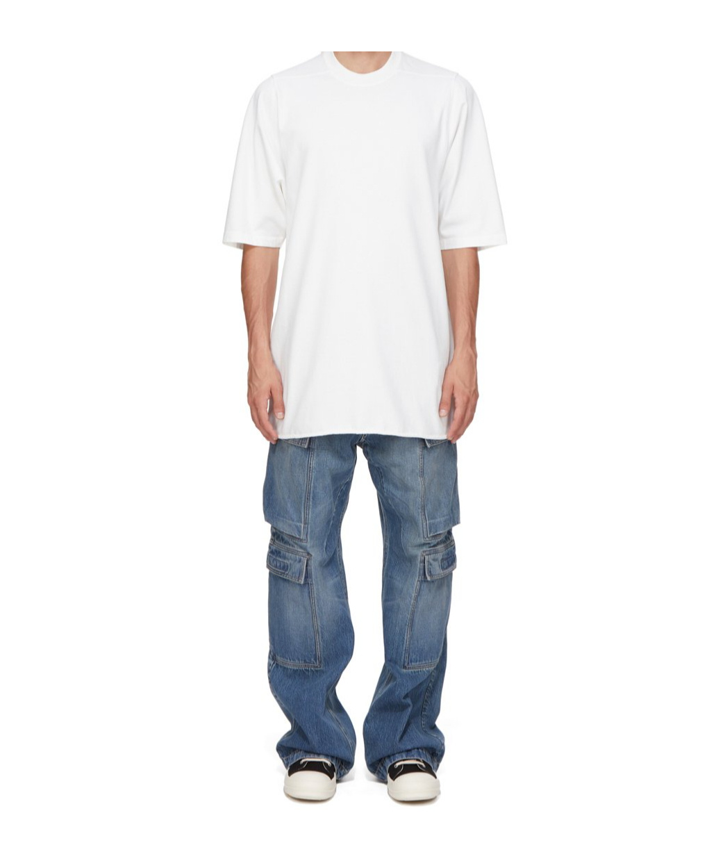Rick Owens Drkshdw Crew-neck Cotton T-shirt In White