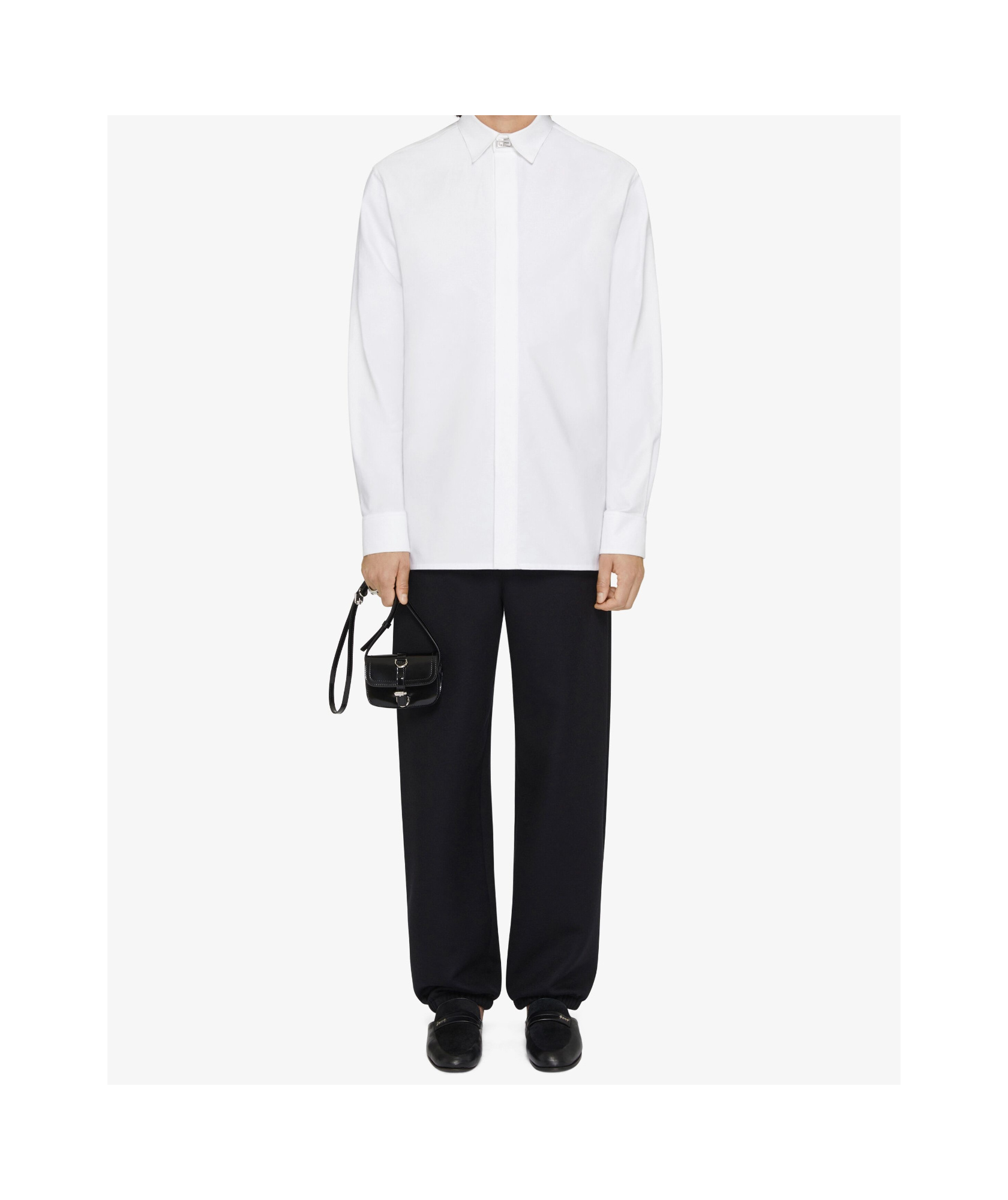 Givenchy Lapel Long-sleeved Shirt In White