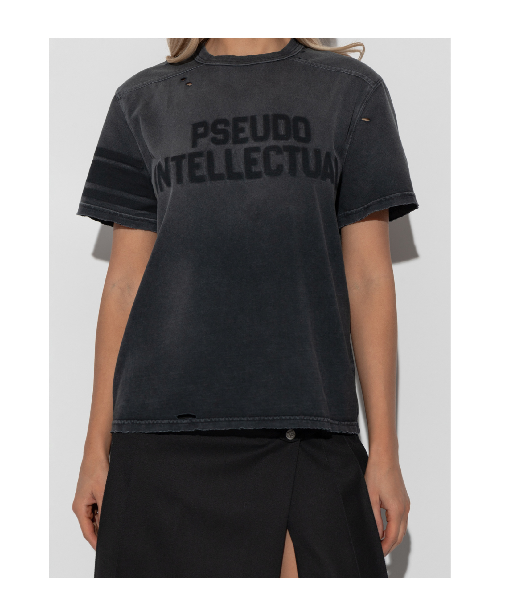 Misbhv Pseudo Intellectual T-shirt In Black