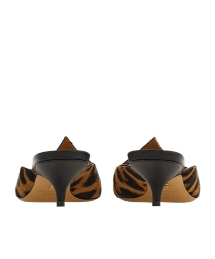 Ferragamo Pointed High-heeled Slippers In Brown