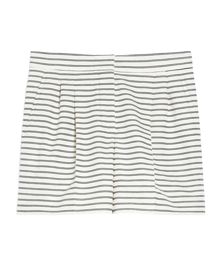 Shop Max Mara Striped Ottoman Bermuda Shorts In Gray