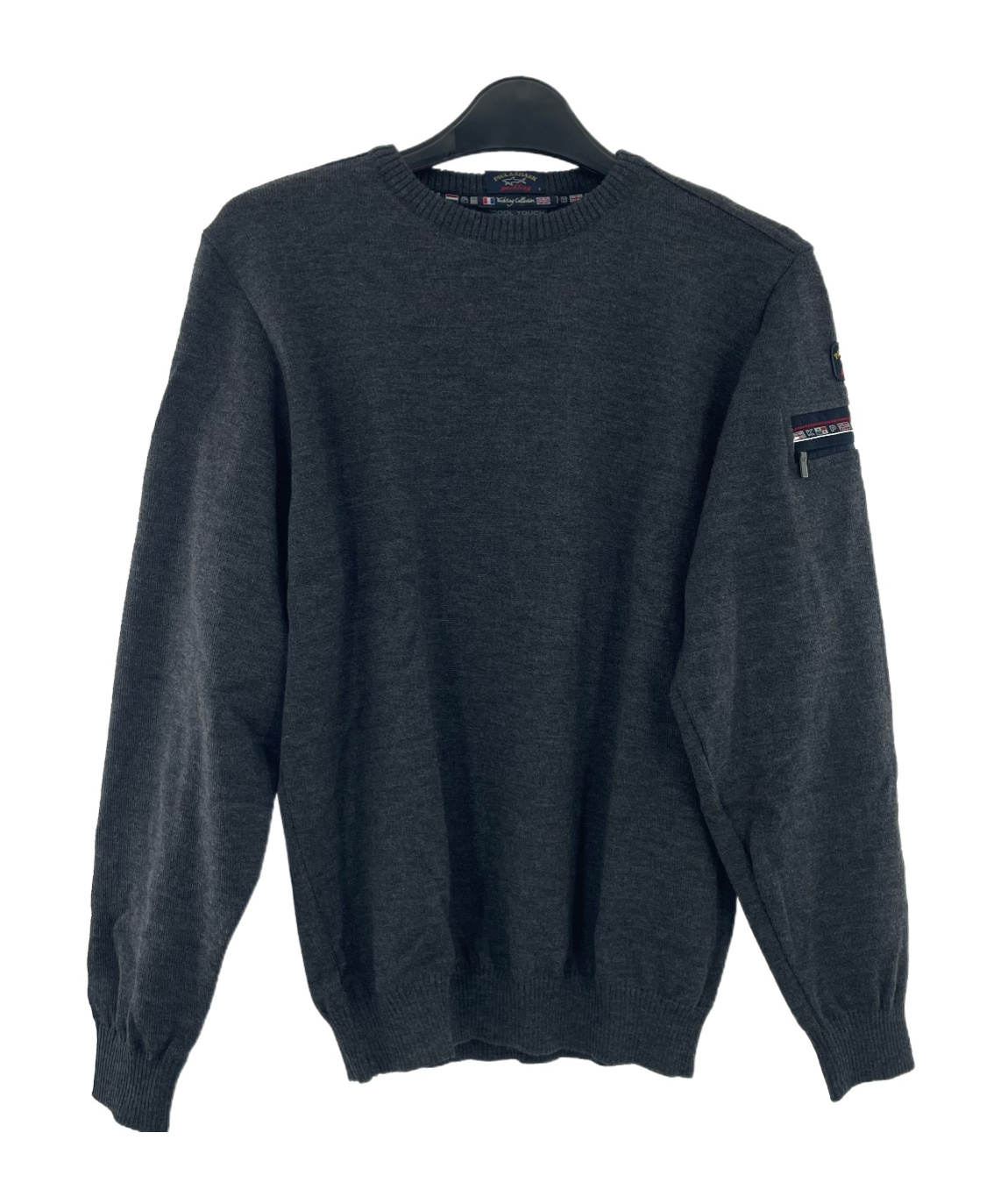 Paul & Shark Round-collar And Long-sleeved Sweater In Black