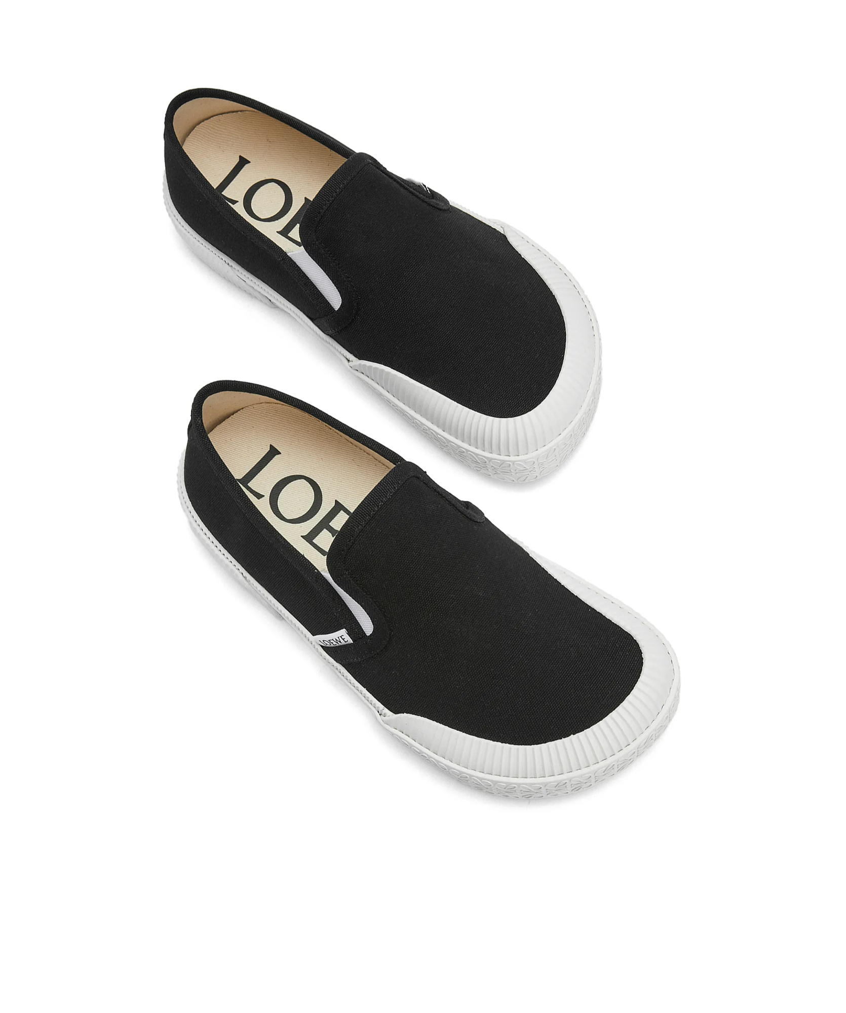 Loewe Womens Black Terra Vulca Contrast-sole Canvas Low-top Trainers In Black
