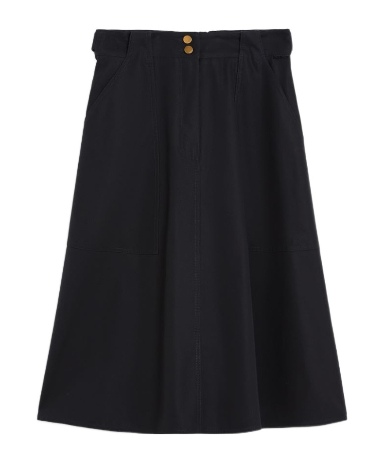 Max Mara Flared High-waisted A-line Skirt Button Belt In Ultramarine