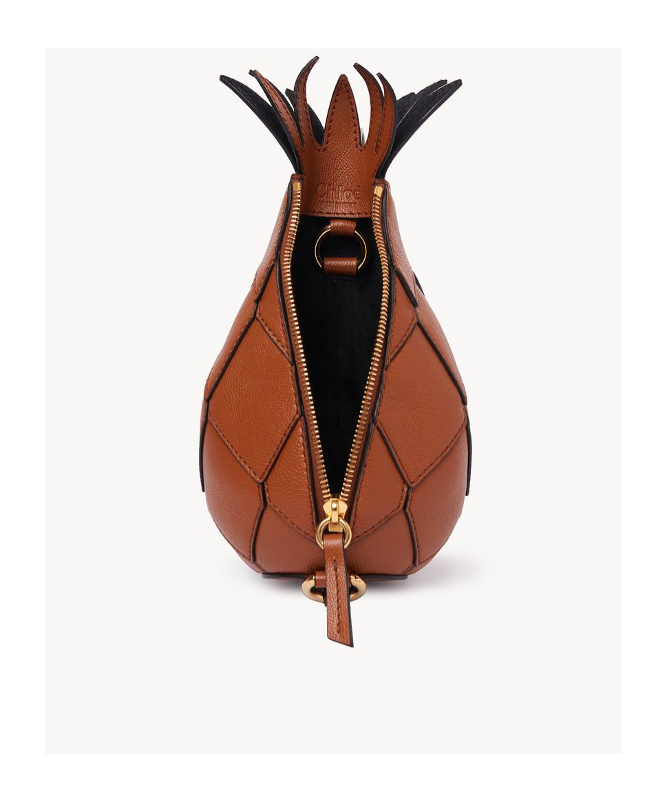 Chloé Chloe Women Caramel Leather Ananas Shoulder Bag In Brown