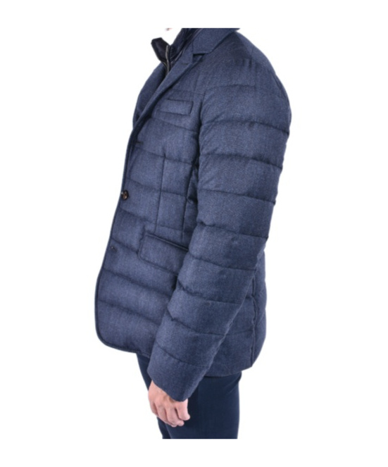 Moorer Long Sleeve Down Jacket In Blue