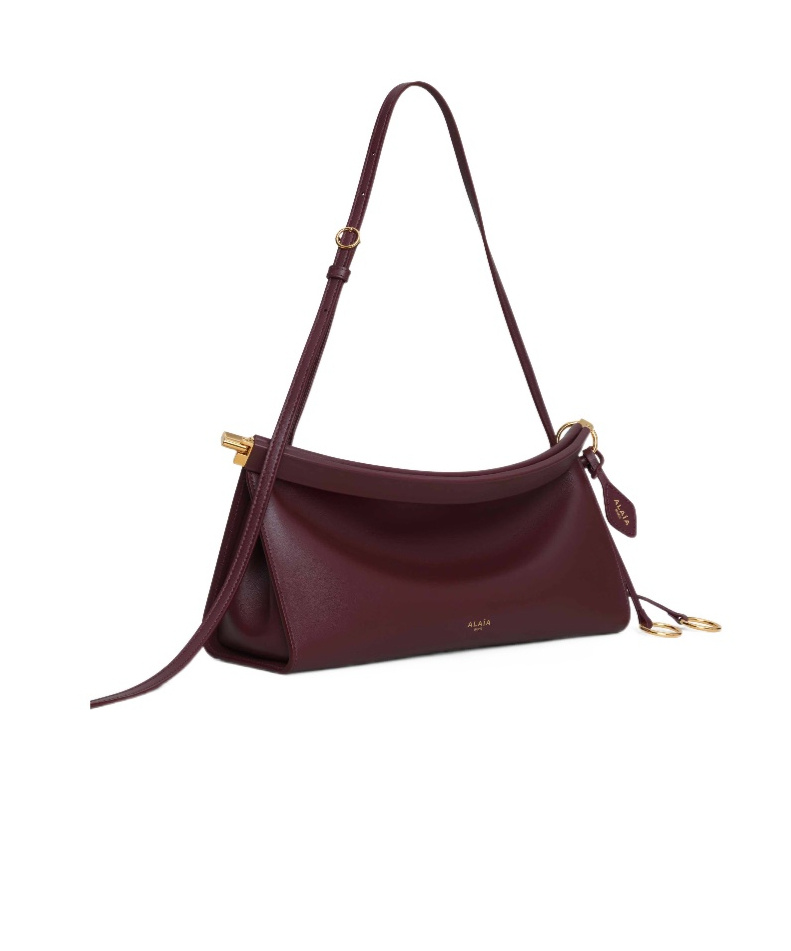 Alaïa Le Click East West Medium Bag In Leather In Red