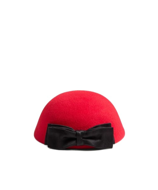 Valentino Vlogo Signature Rabbit Fur And Ribbon Bow Hat