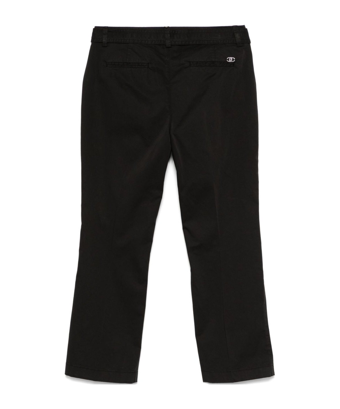 Liu •jo Liu Jo Tailored Black Jeans With Stylish Tie Detail In Black