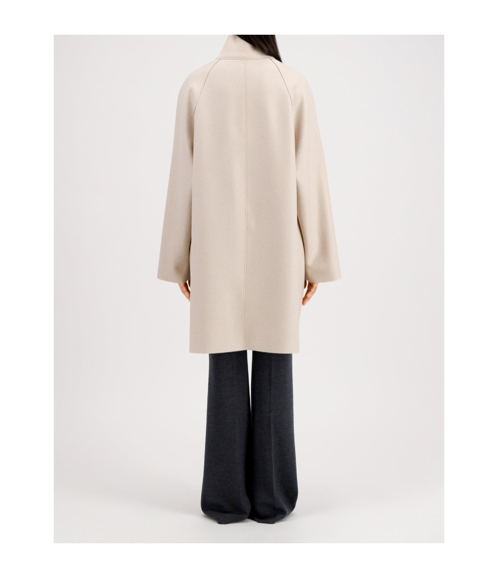Harris Wharf London Raglan-sleeve Button Coat In Neutral