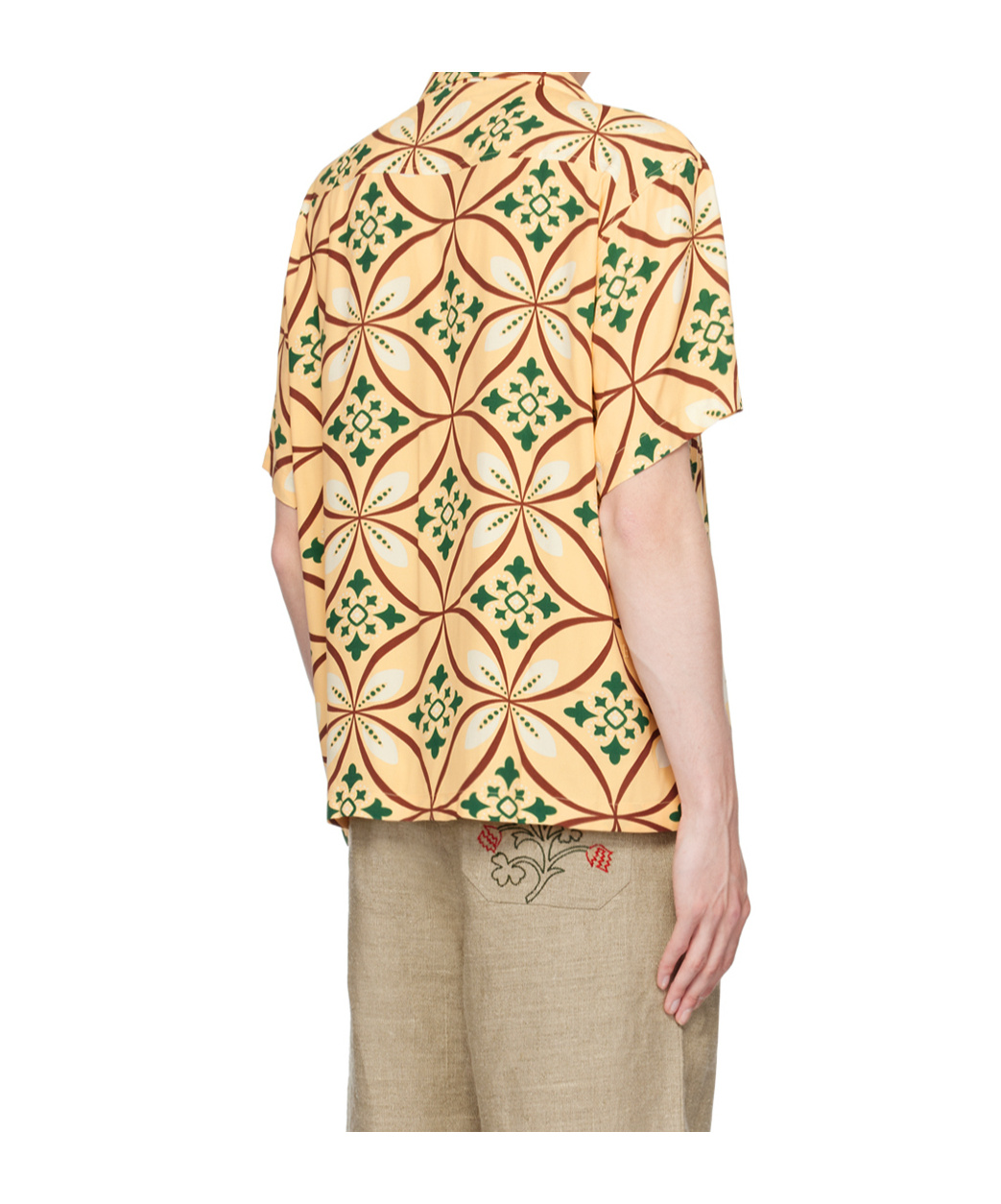 Bode Yellow Greer Shirt In Nude
