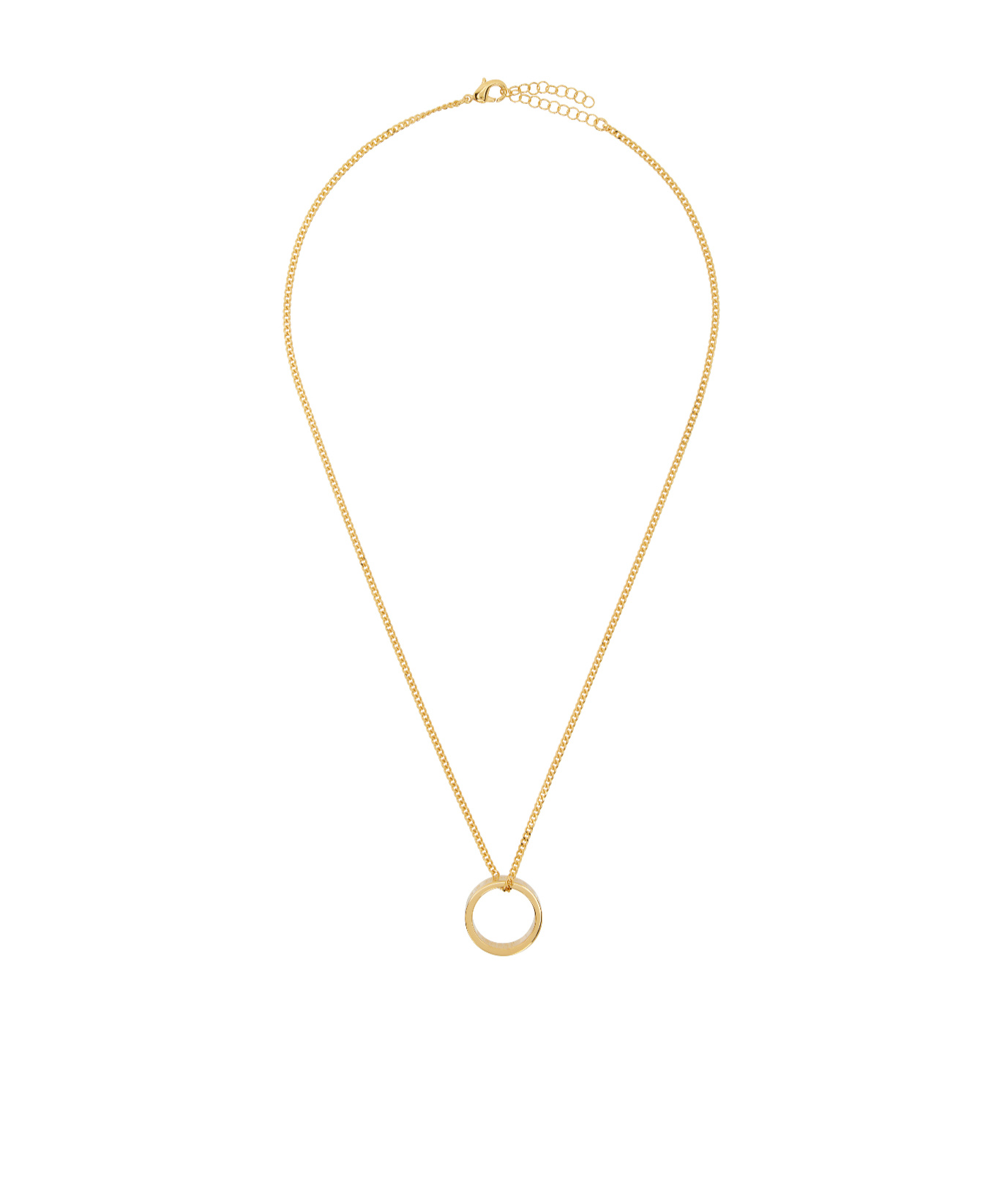 Mm6 Maison Margiela Ring-pendant Necklace In Gold